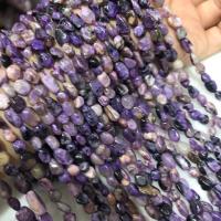 Perles naturelles Charoite, Charoïte, poli, DIY, violet, 8mm, Longueur 38 cm, Vendu par PC