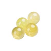 perles de citrine décoration, Rond, pour la maison et le bureau, Jaune, 20mm, Vendu par PC