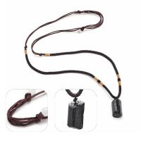 Schorl Náhrdelník, s Nylon kabel, unisex, černý, 20-30mm, Délka 15.75 inch, Prodáno By PC