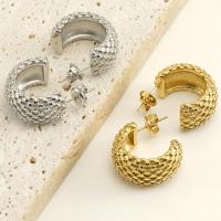 Stainless Steel Stud Earrings 304 Stainless Steel Vacuum Ion Plating fashion jewelry & for woman Sold By Pair