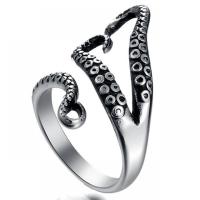 304 Nerūdijantis plienas Cuff Finger Ring, Bižuterijos & žmogui, Originali spalva, 8mm, Pardavė PC