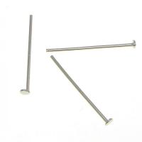 Brass headpin, Messinki, platina väri päällystetty, 18x0.70mm, 10000PC/KG, Myymät KG