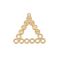 Bijoux pendentifs en laiton, triangle, Placage de couleur d'or, bijoux de mode & unisexe & creux, doré, protéger l'environnement, sans nickel, plomb et cadmium, 30x30mm, Environ 10PC/sac, Vendu par sac