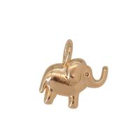 Messing Schmuck Anhänger, Elephant, goldfarben plattiert, unisex, goldfarben, frei von Nickel, Blei & Kadmium, 3x8mm, ca. 10PCs/Tasche, verkauft von Tasche