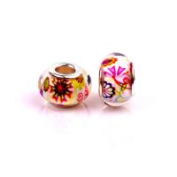 European Resin Beads with Iron Lantern silver color plated DIY mixed colors Approx Sold By Bag