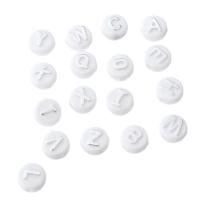 Alphabet Acrylic Beads Flat Round DIY & enamel Approx 2mm Sold By Bag