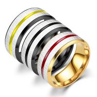 Couple Finger Rings Titanium Steel Unisex & enamel Sold By PC