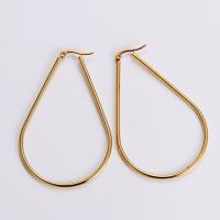 Cruach dhosmálta Lever Back Earring, 316L Cruach dhosmálta, 18K ór plátáilte, jewelry faisin & do bhean, órga, 60x35mm, Díolta De réir Péire