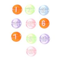 Number Acrylic Bead Flat Round DIY & enamel Approx 1mm Sold By Bag