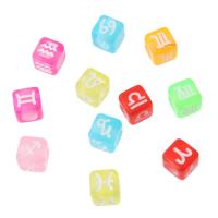 Acrylic Jewelry Beads Square DIY & enamel Approx 4mm Sold By Bag