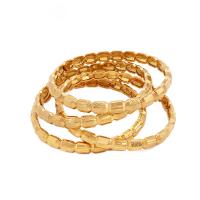 laiton bracelet ordinaire, Plaqué d'or 24K, pour femme, doré, protéger l'environnement, sans nickel, plomb et cadmium, 60mm, Vendu par PC