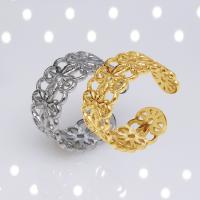 304 roestvrij staal Manchet Finger Ring, mode sieraden & voor vrouw, meer kleuren voor de keuze, 9mm, Verkocht door PC