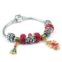 Pulseira de European, liga de zinco, with strass de resina, banhado, comprimento diferente para a escolha & unissex & esmalte & com strass, cores misturadas, níquel, chumbo e cádmio livre, vendido por PC