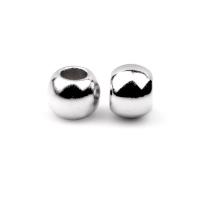 Zinc Alloy European Beads barrel silver color plated DIY nickel lead & cadmium free Approx Sold By Bag