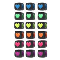 Acrylic Jewelry Beads Square DIY & enamel Approx 4mm Sold By Bag