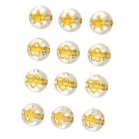 Acrylic Jewelry Beads Flat Round DIY & enamel Approx 1mm Sold By Bag