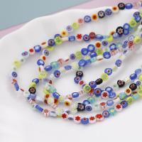 Perline in vetro lavorato a fette millefiori , Millefiori Lampwork, DIY & stili diversi per la scelta, colori misti, assenza di nichel,piombo&cadmio, Venduto per Appross. 14.96 pollice filo