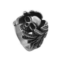 Vinger Ring in edelstaal, 316L roestvrij staal, gepolijst, mode sieraden & verschillende grootte voor keus & voor de mens, zilver, 26mm, Verkocht door PC