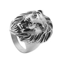 Anillo de dedo de acero inoxidable, acero inoxidable 316L, pulido, Joyería & diverso tamaño para la opción & para hombre, plateado, 32.30mm, Vendido por UD