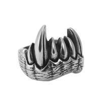 Vinger Ring in edelstaal, 316L roestvrij staal, gepolijst, mode sieraden & verschillende grootte voor keus & voor de mens, zilver, 20mm, Verkocht door PC