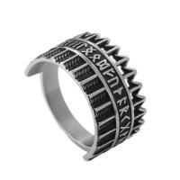 Anillo de dedo de acero inoxidable, acero inoxidable 316L, pulido, Joyería & diverso tamaño para la opción & para hombre, plateado, 15mm, Vendido por UD