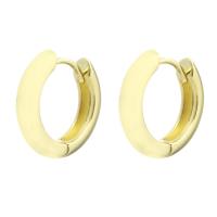 Orecchini cerchietti Hoop ottone, placcato oro vero, gioielli di moda & per la donna, oro, 19x19x4.50mm, 5Pairspaio/lotto, Venduto da lotto