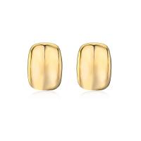 Brass Stud Earring real gold plated & for woman gold Sold By Pair