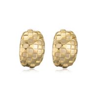 Brass Stud Earring real gold plated & for woman gold Sold By Pair