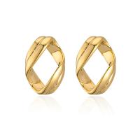 Brass Stud Earring real gold plated & for woman gold Sold By Pair