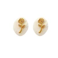 Resin Earring Zinc Alloy with Resin high quality plated fashion jewelry & for woman golden Sold By Pair