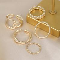 Zinc Alloy Ring Set plated 5 pieces & fashion jewelry & for woman Sold By Set