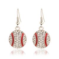 Zinc Alloy Drop Earring fashion jewelry & for woman & with rhinestone 2.5*1.2CMu30011.3*1.3CMu30011.5*1.5CMu30011.5*1.5CMu30011.5*1.5CM Sold By Pair