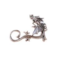 Zinc Alloy Oorbel clip, Draak, plated, mode sieraden & voor vrouw, meer kleuren voor de keuze, 60x48mm, Verkocht door PC