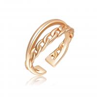 laiton Cuff Bague, Plaqué d'or, pour femme, Champagne, protéger l'environnement, sans nickel, plomb et cadmium, 19mm, Vendu par PC