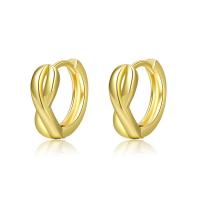 Messing Huggie Hoop Earring, gold plated, voor vrouw, gouden, nikkel, lood en cadmium vrij, 12.70mm, Verkocht door pair