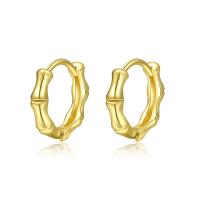 Messing Huggie Hoop Earring, gold plated, voor vrouw, gouden, nikkel, lood en cadmium vrij, 12.70mm, Verkocht door pair