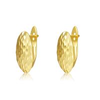 Boucle d'oreille Creole cerceau laiton, Placage de couleur d'or, pour femme, doré, protéger l'environnement, sans nickel, plomb et cadmium, 19.30mm, Vendu par paire