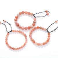 Bracelets de pierres précieuses, Moonstone, avec Cordon de noeud, Rond, fait à la main, bijoux de mode & normes différentes pour le choix & pour femme, Longueur 18 cm, Vendu par PC