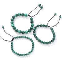 Gemstone Bracciali, malachite, with Cordone di nodi, Cerchio, fatto a mano, gioielli di moda & formato differente per scelta & per la donna, Lunghezza 18 cm, Venduto da PC