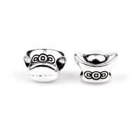 Coirníní European since Alloy, Sinc Alloy, Tinne, dath airgid plated, DIY, nicil, luaidhe & caidmiam saor in aisce, 12x8mm, Thart 100ríomhairí pearsanta/Mála, Díolta De réir Mála