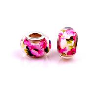 European Resin Beads with Iron Lantern silver color plated DIY mixed colors Approx Sold By Bag