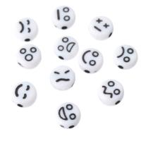 Acrylic Jewelry Beads Flat Round DIY & enamel Approx 1mm Sold By Bag