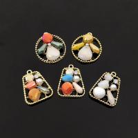 亜鉛合金ペンダント, 亜鉛合金, とともに クリスタル & プラスチック製パール, ゴールドメッキ, DIY & 異なるスタイルを選択, 無色, ニッケル、鉛、カドミウムフリー, 売り手 パソコン