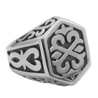 Vinger Ring in edelstaal, 316L roestvrij staal, gepolijst, mode sieraden & verschillende grootte voor keus & voor de mens, zilver, 20mm, Verkocht door PC