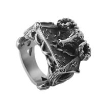 Rostfritt stål Fingerringar, 316L rostfritt stål, polerad, mode smycken & olika storlek för val & för människan, silver, 21mm, Säljs av PC