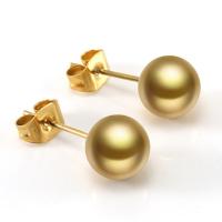 Stainless Steel Stud Earrings 304 Stainless Steel 18K gold plated fashion jewelry & for woman golden Sold By Pair