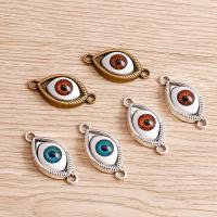 Connecteur Evil Eye, alliage de zinc, avec Acrylique, Placage, DIY, plus de couleurs à choisir, protéger l'environnement, sans nickel, plomb et cadmium, 15x30mm, 10sacsvalises/lot, Vendu par lot