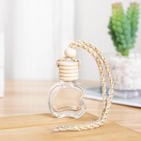 Glas Wish Bottle, med træ kasket, Perfume Bottle, Mini, 56x39mm, Solgt af PC