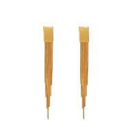 Fashion Fringe Orecchini, 304 acciaio inox, gioielli di moda & per la donna, dorato, 82x8mm, Venduto da coppia