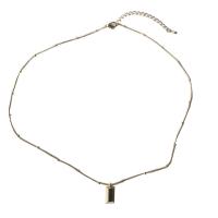 Collier de bijoux en alliage de zinc, avec 4.5 chaînes de rallonge, Placage, bijoux de mode & pour femme, doré, 11mm, Longueur 42 cm, Vendu par PC